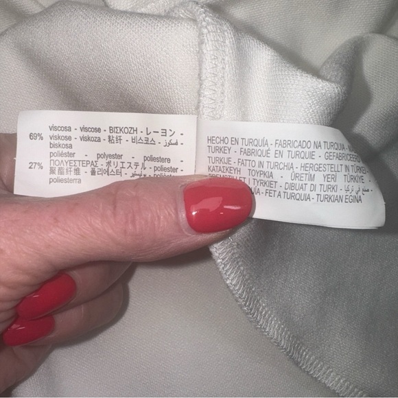 ZARA Short A-Line Stretch Knit Dress Spaghetti Strap White Size Medium– NWT - Picture 10 of 12